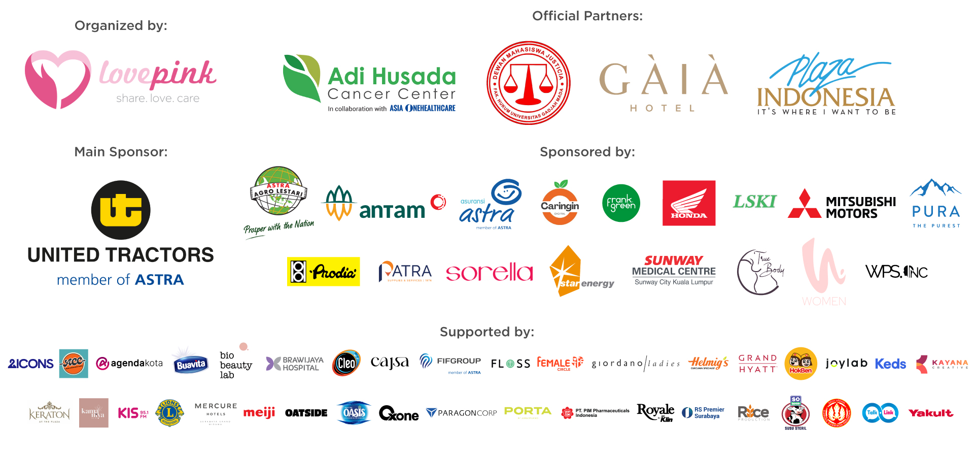 Lovepink Indonesia Schedule